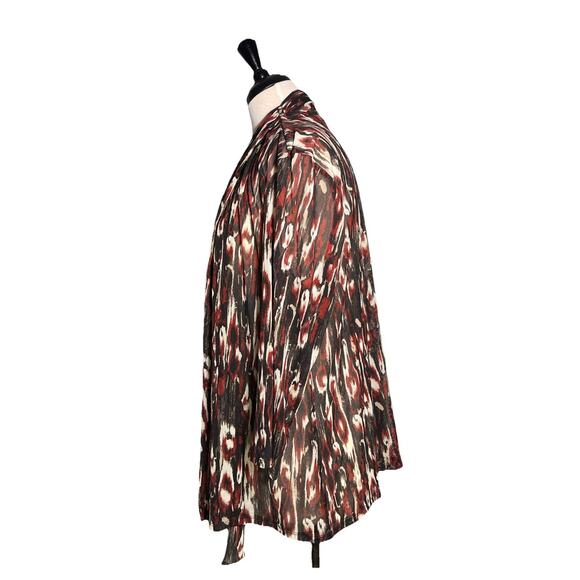 Dana Buchman XL Cardigan Tunic Black Red Gray - Picture 2 of 3